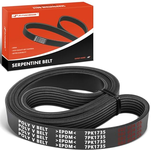 A-Premium 68.34 Inch Engine Serpentine Drive Belt Compatible with Honda CR-V CRV 2002-2006 2.4L & Dodge Ram 1500 2004-2006 8.3L, Viper 2003-2006 8.3L, Gas, 31110RLF003