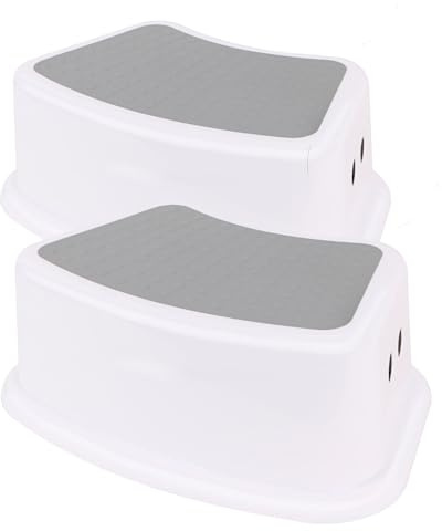 BUDDLEY PP Step Stool Birman (2er Set) – Tritthocker Kinder, Toilettenhocker, Hocker für Küche, Stufe, Kinderstufe aus Kunststoff