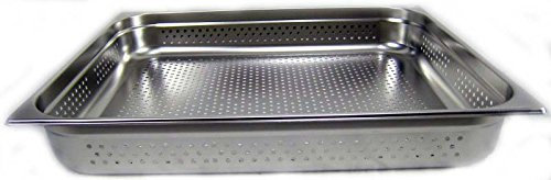 AcMax GN 2/1 Gastronormbehälter GN-Behälter Edelstahl 28,9 Liter Tiefe 100mm GELOCHT