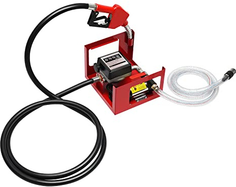 ACROSSPART Dieselpumpe, Dieselpumpe Selbstansaugend 230V/200W 50l/min Selbstansaugend Pumpe öl Pumpe mit Automatischer Pistole, Kraftstoffpumpe Anzeige