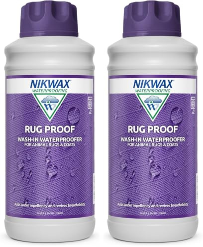 Nikwax Rug Proof 1L – Waterproofing Treatment for Horse Rugs, Dog Coats and Animal Coats, Maintains Breathability and Protects Turnout Rugs and Stable Blankets