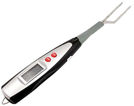 Gvblkq 4 Termometri per carne digitali, Termometri da cucina digitali, Termometri per grigliate wireless con sonda di temperatura, Termometri da cucina digitali wireless Forchetta per girarrosto,