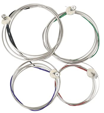 CHOYUE Juego de Cuerdas para Contrabajo de 4 Cuerdas BD102, Cuerda de bobinado de Acero y níquel, Cuerda Duradera Resistente al óxido para Contrabajo (4 uds)