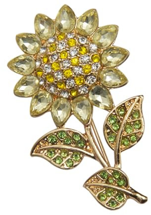 GALPADA Strass Sonnenblumen Broschennadel Mit Emaille-beschichtung Bunte Damen-anstecknadel Für Kleidung Tasche Pullover Und Mehr