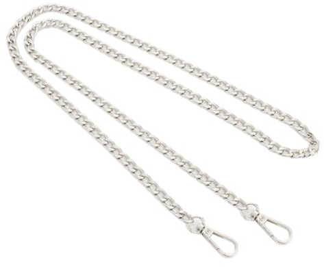 Anevous Metall Taschenkette 90cm, Ersatz Tasche Metallkette, Kette Trageriemen mit Karabinerhake, Kettenriemen Schultergurt für Damen Handtaschen Geldbörse Umhängetasche,Silber