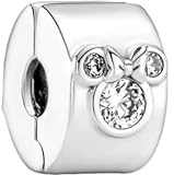 Mus huvud silverklämma charm. Kompatibel med Pandora och andra liknande stora berlockarmband