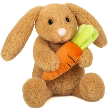 Teddy Hermann Herzekind 93958 Häschen Lilly m. Möhre 23 cm, Kuscheltier