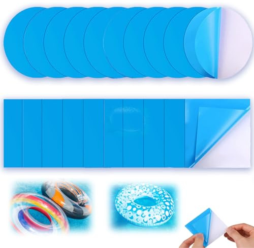 BinXiaoQin 20Stk Selbstklebend Pool Reparaturset,PVC Pool Flicken Unterwasser Flickzeug,Kleber für Poolfolie Reparaturset,Pool Kleber Unterwasser,Poolreparatur Set,Poolkleberset Unterwasserklebeband