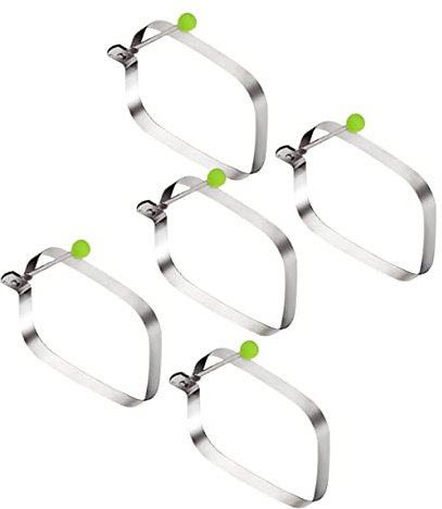 GRIRIW 5pezzi per Inossidabile Rettangolare per Cake e Biscotti Utensile per Decorazioni e Media