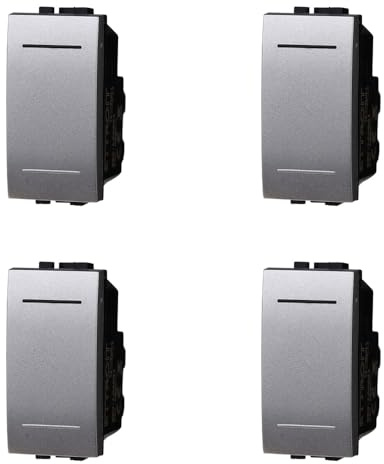 IXTRIMA Interruttore 1P 16A Unipolare Colore GRIGIO Compatibile Con Bticino Living International/LIGHT