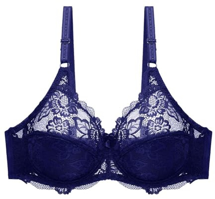 Milchauffang Coquille d'allaitement Sexy Mince Respirant Push Up en Dentelle Allaitement, bleu, 110C