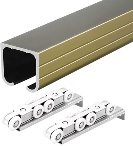 Heavy Duty Sliding Door Kit - Aluminum Track Rail & Roller System for Pocket Barn Doors, 30ft to 2ft Sizes, Ideal for Indoor & Outdoor Use, Easy Installation