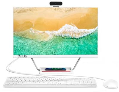 All-in-One Desktop Computer PC with Charging Panel, 24” I7 Quad-Core Desktop with Camera, 16G Ram 512G SSD IPS HD Display, WiFi Bluetooth for Home Business Office