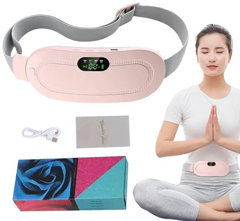 Fascia Termica Elettrica Wireless - Termoforo Rapido con Schermo Digitale, 4 Modalità e Batteria 1800mAh per Vita e Addome Femminile Termoforo Portatile Senza Fili