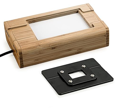 Visualizzatore per vetrini vecchi, illuminazione a LED, proiettore per diapositive, 3 livelli di regolazione della luminosità, posizionamento preciso, per pellicole positive e diapositive