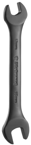 sourcing map 1 chiave a doppia estremità aperta spessa 13 mm x 15 mm, chiave a doppia estremità aperta, chiave a testa piatta per riparazione automobilistica e assemblaggio mobili, nero