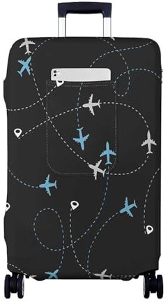 Morbuy Kofferhülle, 18-32 Zoll, Kofferschutzhülle Elastisch für Reisekoffer, Waschbar Koffer Schutzhülle mit Taschen, Suitcase Cover