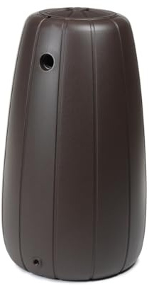 Ondis24 Regntunna 200 l vattenbehållare, UV-resistent plast, med påfyllningsmaskin, avloppsventil, avtagbart lock, växtinsats, 60 x 60 x 104 cm (brun)