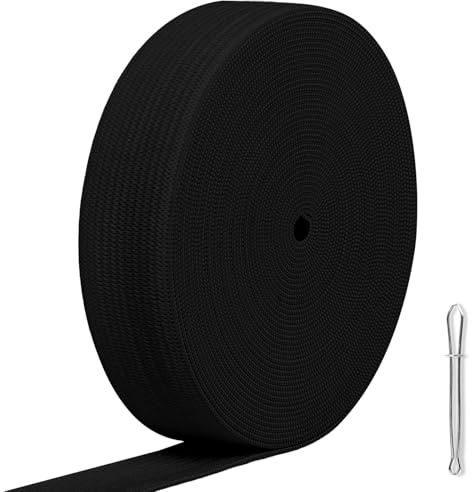 AUYAO Elastic Bands for Sewing Flat Elastic Wide Bands Stretchable Waistband Tape Elastic Cord Elastic Sewing Bands Sewing Elastic Ribbon Flat Elastic Roll for Wigs Waistband Pants DIY(2cm Wide)