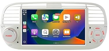 Carplay Wireless CarPlay per Apple Android 13 Auto Radio per FIAT 500 per Abarth 2007 2008 2009-2015 Schermo multimediale Stereo(B,(1G 32G) S)