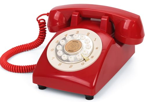 RetroVox Audio Guest Book Wedding Phone, A Red 02