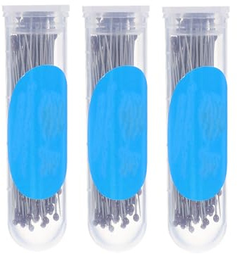 Garneck 300 Aiguilles à Insectes en Acier Inoxydable, Kit D’épingles Entomologiques pour Collections Scolaires, 3 Boîtes Flacons en Plastique, Outils de Montage pour Spécimens D’insectes