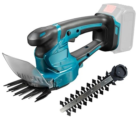 Batería para cortasetos Makita de 18 V, batería de 18 V, tijeras de césped y arbustos, ancho de corte de 6 – 5/16 pulgadas, cortasetos eléctrico, sin batería ni cargador (azul)