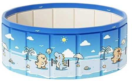 Großer Faltpool | Outdoor Wasserspielcenter mit Ablaufschlauch - Rutschfestes Planschbecken,für Zuhause, Garten, Terrasse, Urlaub, Park, See, Sommer