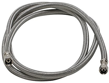 Fluidmaster 12IM72 Braided Stainless Steel Ice Maker Connector Water Line with Dual 1/4-In. x 1/4-In. Female Compression Threads, 6 Ft. (72-In.) Length