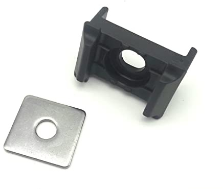 20x Befestigungset Klemmplatte + Auflagebock Doppelstabmatten Zaun Klemme 9 mm Normal Schwarz