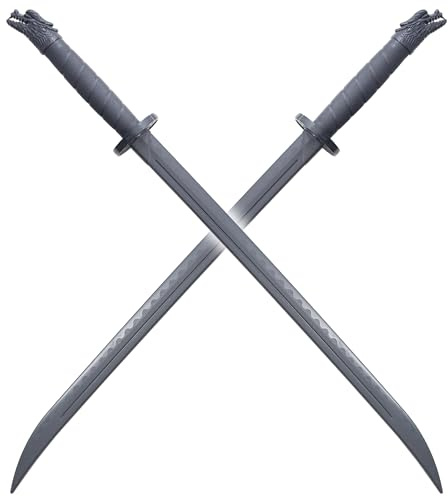 Pack 2 Epees Polypropylene Sabre Noire Dragon Entrainement Arts Martiaux Highlander Epee Duncan Katana