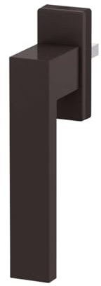 Design Aluminium Fenstergriff Dublin - pulverbeschichtet, Farbe:Braun RAL 8019 (matt), Stiftlänge:35mm