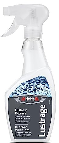 Holts Quick Detailer Spray Car Wax – Lustreur Express- Carnauba & Polymer Based for High Gloss Shine, No White Streaks, Easy Spray Polish for Paint Protection, Car Cleaning Kit Essential – 500ml
