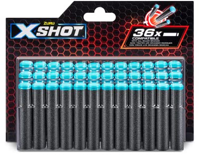 ZURU - XSHOT - Excel - RECHARGES - Pack 36 flèches en Mousse - Compatibles avec les autres marques - 3618-22