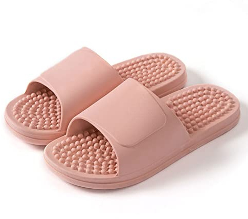 GHYUB Acupressure Reflexology Massage Slippers，Non Slip Women Massage Sandals Summer Fashion Indoor Outdoor Flip Flops Woman Shoes Beach Bathroom Slipper Men Slide (Color : Pink, Size : EUR 40-41)