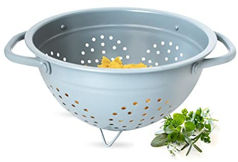 Sendez Abtropfsieb Emaille Sieb Nudelsieb Metallsieb Durchschlag Küchensieb Seiher