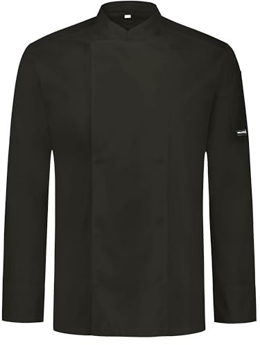 PALLTEX NORI LS Chaquetilla Chef Hombre Chaquetas de Chef Chaquetilla Chef Mujer Chaqueta Cocinero Hombre de Manga Larga, Negro, M