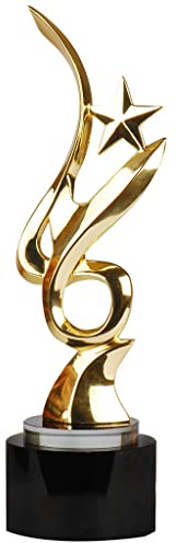 Pokale, Medaillen Auszeichnungen Metallic-Gold-Kristall-Trophäe Trophäe Für Den Gesangs- Und Tanzwettbewerb Fünf-Sterne-Trophäe Galapreise Der Filmfestspiele Pokale