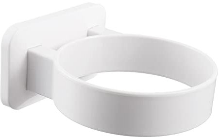 SIGANDG Fön Halterung, Fönhalter Ohne Bohren, Fönhalter, Ohne Bohren Selbstklebender Halterung Föhn, Haartrocknerhalter, Wandhalterung Fön (Weiss)