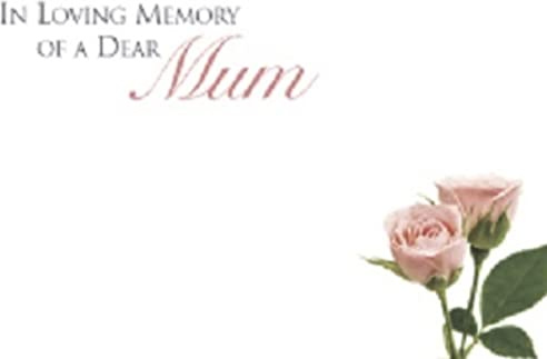 ShredAstic Small Florist Funeral Memorial Message cards Mum 6 x 9 cm with weatherproof Cello bag (1. In Loving Memory of a dear Mum, 5 small cards / 5 cello bags)