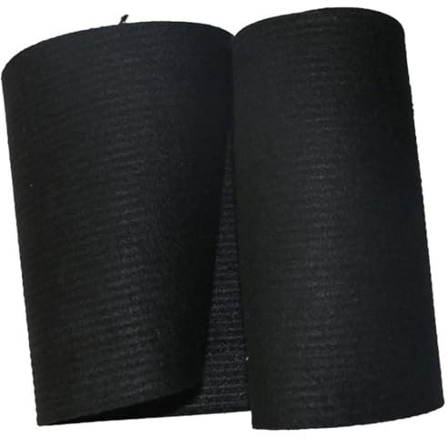 Yinxi 1 Stück Vliesstoff mit hohem Sauerstoffgehalt, flammhemmende Wärmedämmung, voroxidierte Faser, Wärmedämmung, schwarzes Filztuch (Color : Width 150cm, Size : Length 50cm)