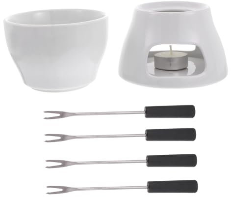 OUNONA Ceramic Chocolate Electric Fondue Pot for Cheese Butter Candy for Kitchen Dining Outdoor Tea