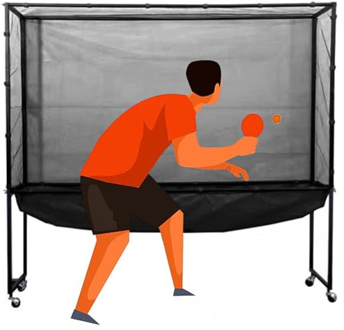 Tischtennisnetze Ping Pong Retriever Tragbarer Tischtennisball-Sammler, Bewegliches Ping-Pong-Ball-Sammelnetz Tragbares Tischtennis-Trainingsgerät, Tischtennistrainer/ Aktivitäten Für Park Und Spielpl