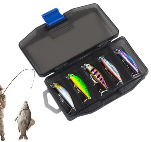 Crankbaits - Crankbaits zum Barschangeln, 5 Stück Crankbait Köder | Angelzubehör für Angelköder, Angelköder, Swimbait Wobbler für Barsch, Forelle, Wasserhecht
