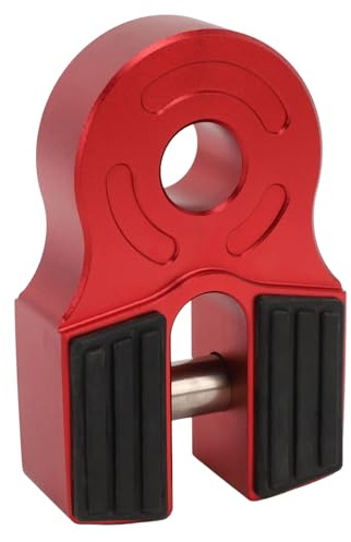 Leapiture Soporte de grillete de cabrestante Soporte de grillete plano universal Aluminio 6061 Capacidad de 30000 LB Apto para vehículos todo terreno UTV SUV Camionetas (rojo)
