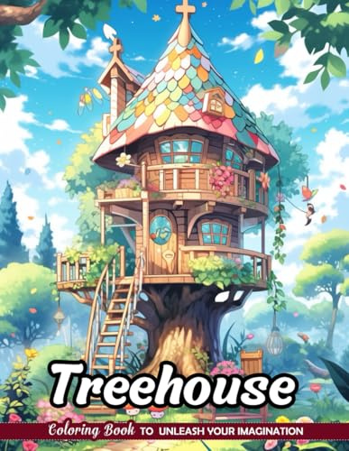Treehouse Coloring Book: Arboreal Dwellings for Nature Art