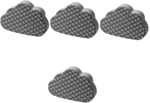 Healeved 4pcs Kitchen Countertop Wiper Non-Scratch Dish Scrubber Replaceable Washing Sponge for Bathroom Mirrors and Cleaning Curved Glass Surfaces