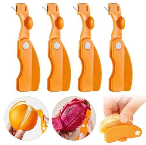 Éplucheur Pour Orange,Bootoow 8 Pcs Éplucheur d'Orange,Èplucheur Citrus Éplucheur Orange,Zesteurs Pour Orange Citron,Pèle-Orange,Éplucheur De Fruits,Zesteur Agrumes, Gadget De Cuisine
