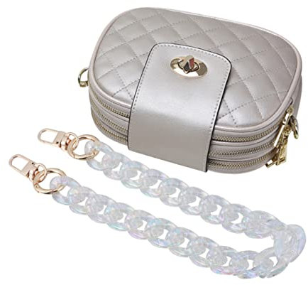Hohopeti Damen Taschengurt Acryl Transparent 45cm Abnehmbar Schulterriemen Ersatzriemen Modisch Selbstgemacht Tasche