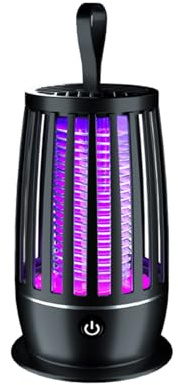Anti - moustique, anti - moustique 2 - en - 1 avec lampe UV et lampe d'éclairage, 360 ° attire les insectes volants bourdonnants pour une utilisation en intérieur - noir. (1 pièce)